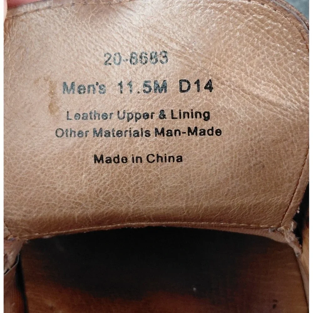 Johnston & Murphy Mens Brown Leather Double Monk Strap Brogue Shoes 11.5M‎